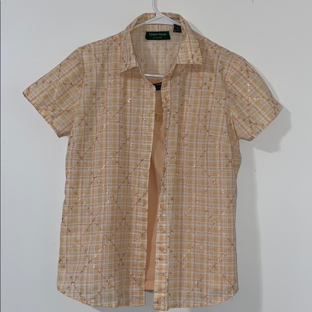 Button up shirt with tank top
